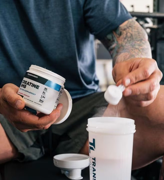 Transparent Labs CREATINE HMB in use