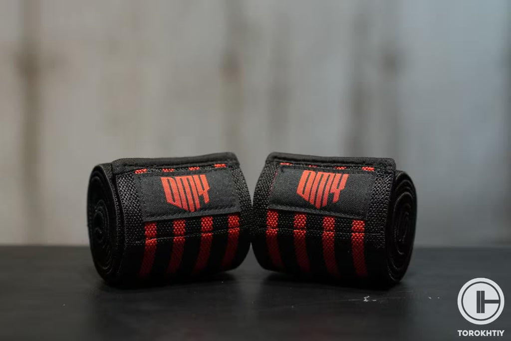 DMY Elbow Sleeve Wraps in use