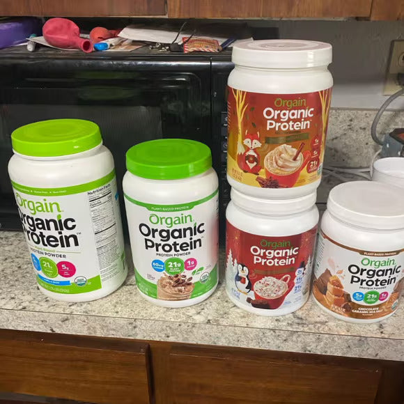 Orgain Organic Vegan Protein Powder in use