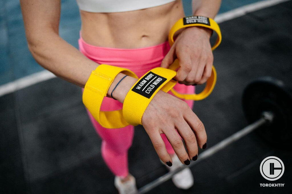 Warm Body Cold Mind Figure 8 Lifting Straps in use