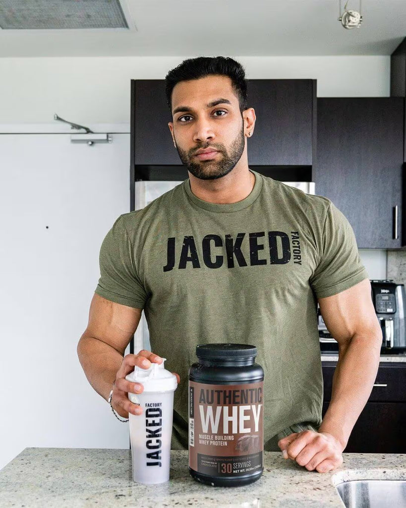 Jacked Factory Authentic Whey in use
