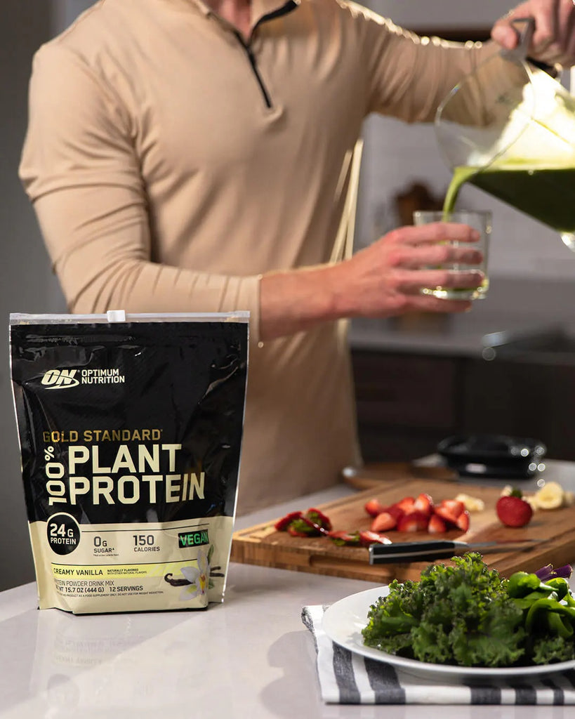 Optimum Nutrition Gold Standard 100% Plant Protein in use
