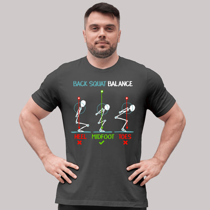 WEIGHTLIFTING T-SHIRT "BACK SQUAT BALANCE"