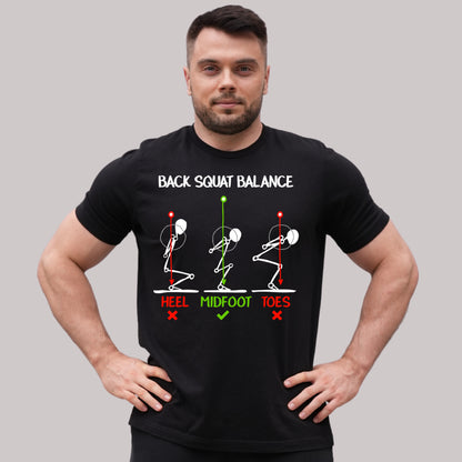 WEIGHTLIFTING T-SHIRT "BACK SQUAT BALANCE"