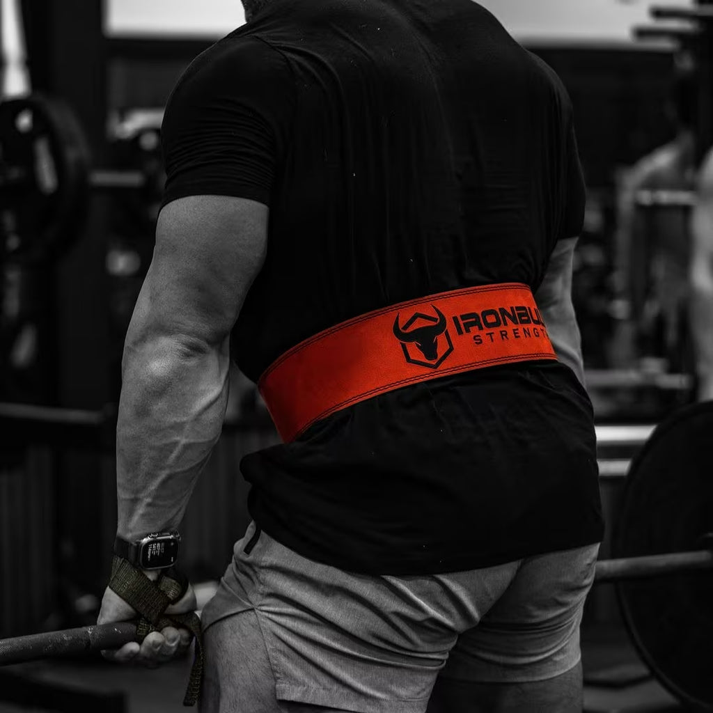 Iron Bull Premium Weightlifting Belt in use