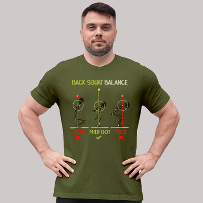 WEIGHTLIFTING T-SHIRT "BACK SQUAT BALANCE"