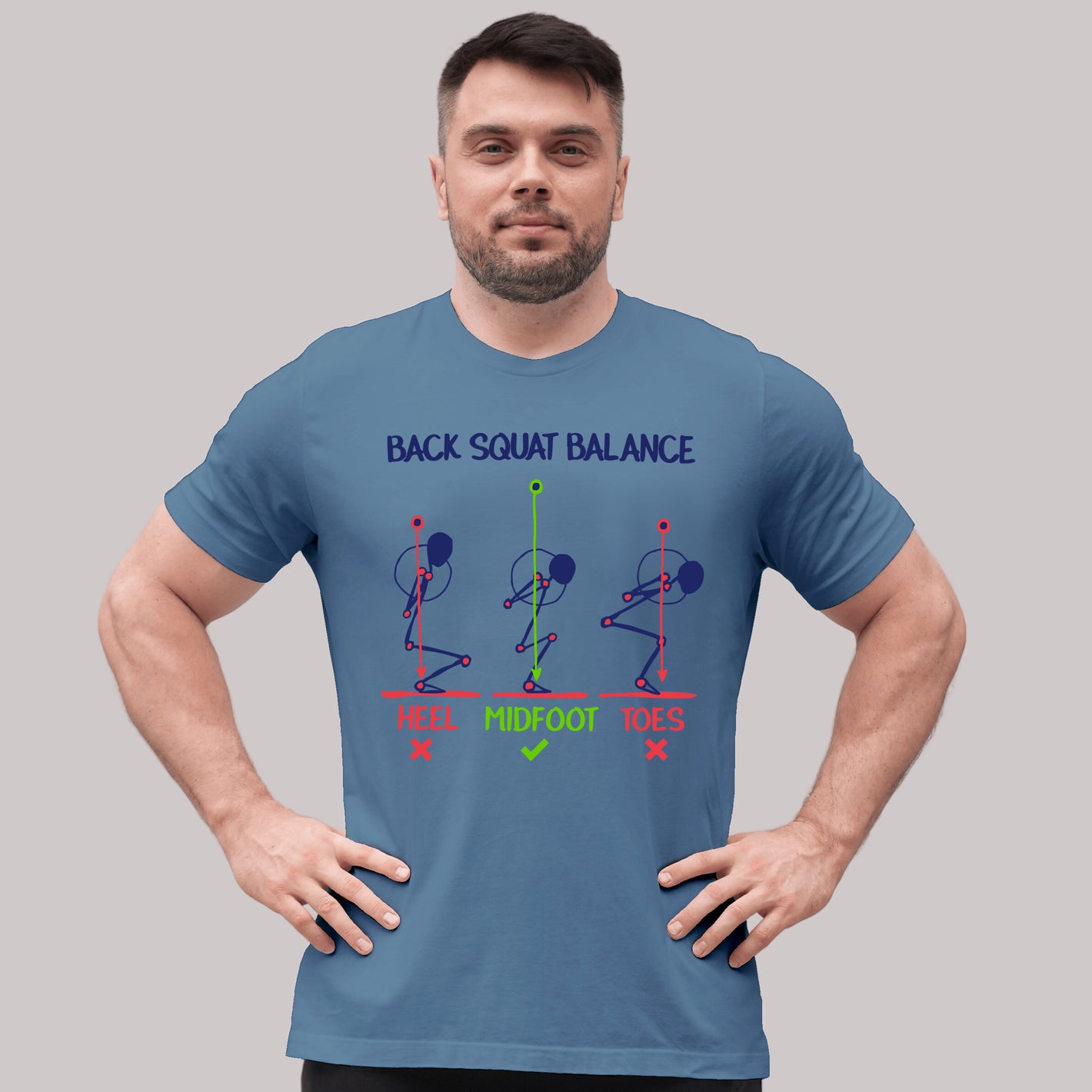 WEIGHTLIFTING T-SHIRT "BACK SQUAT BALANCE"