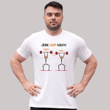 WEIGHTLIFTING T-SHIRT "JERK GRIP WIDTH"