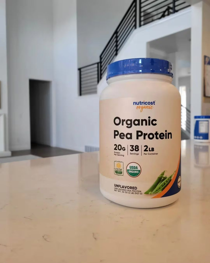 Nutricost Organic Pea Protein Isolate in use