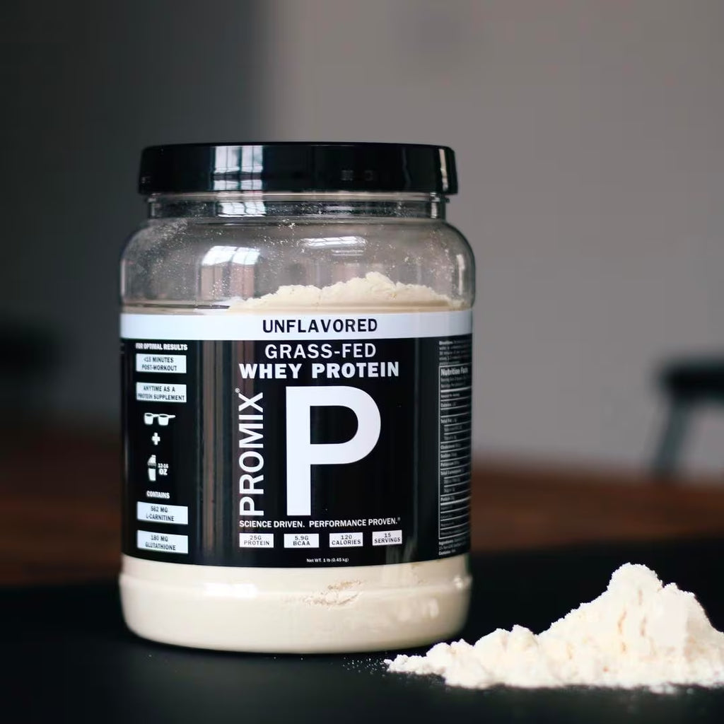 Promix Whey Protein Powder in use