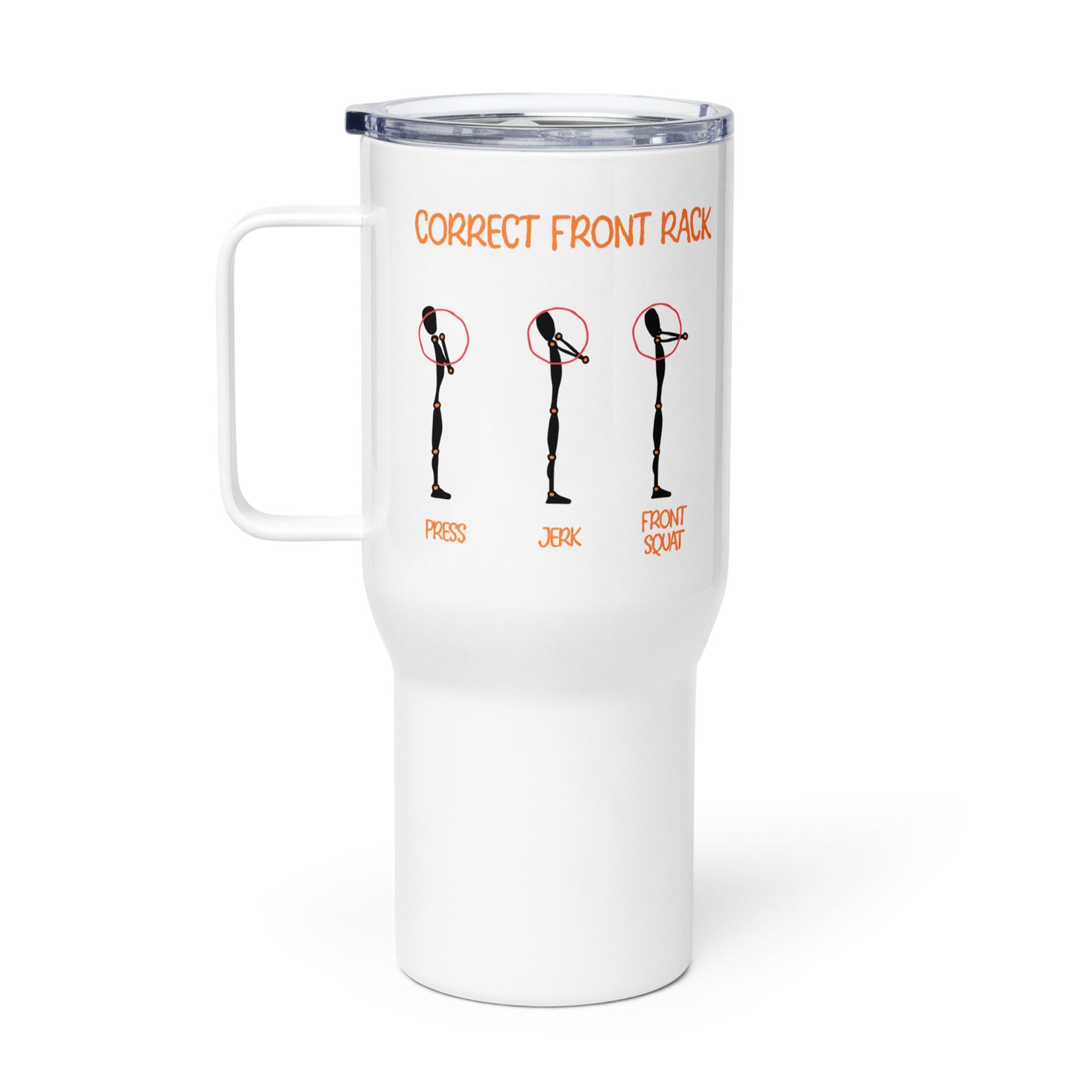 "Correct Front Rack" Travel mug